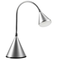 LAMPARA MESA LED PLATA GLOBE