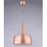 Lámpara colgante cobre y madera