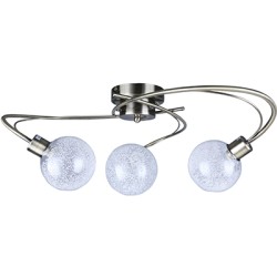 Plafón Treb de 3 luces cuero