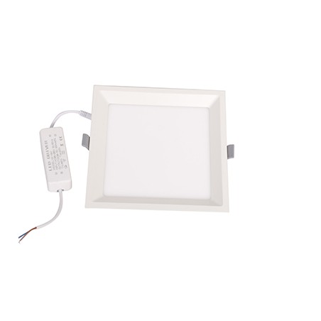 Panel empotrable cuadrado 22W, luz blanca