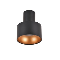Plafon led negro-oro
