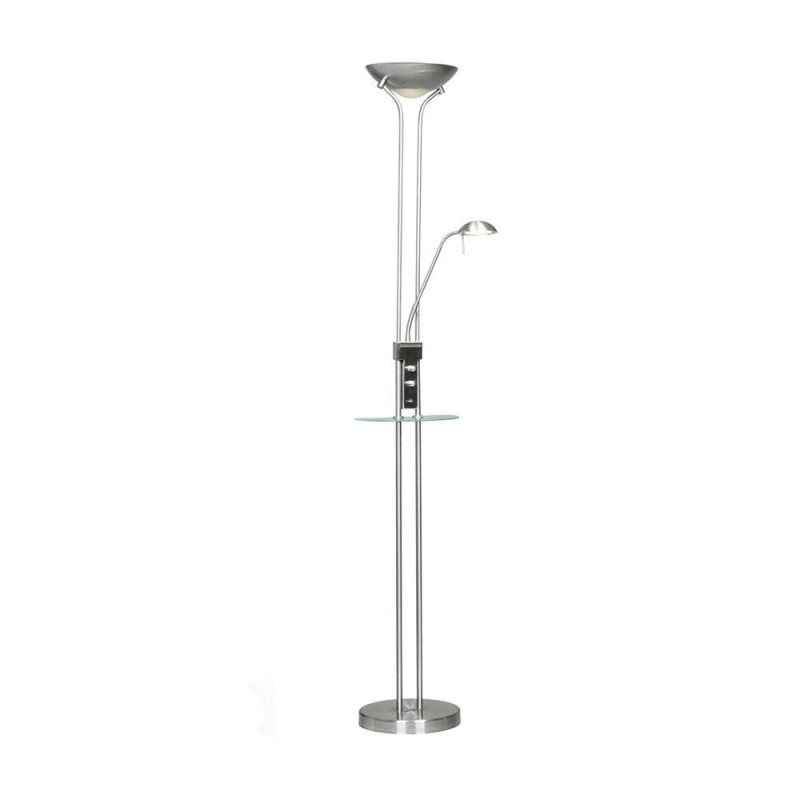 Lampara de pie Alari Usb+mesa Niquel LED 18W +5W 480LM+1700LM 3000k +4000k estilo moderno