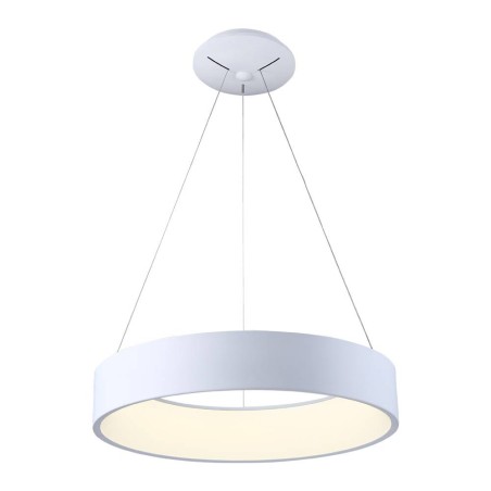 Lámpara de techo colgante Mena LED 27w 4000k integrado acabado blanco estilo moderno 45cm Ø