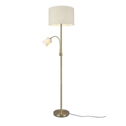 Lámpara de pie Hotel lector Bronce