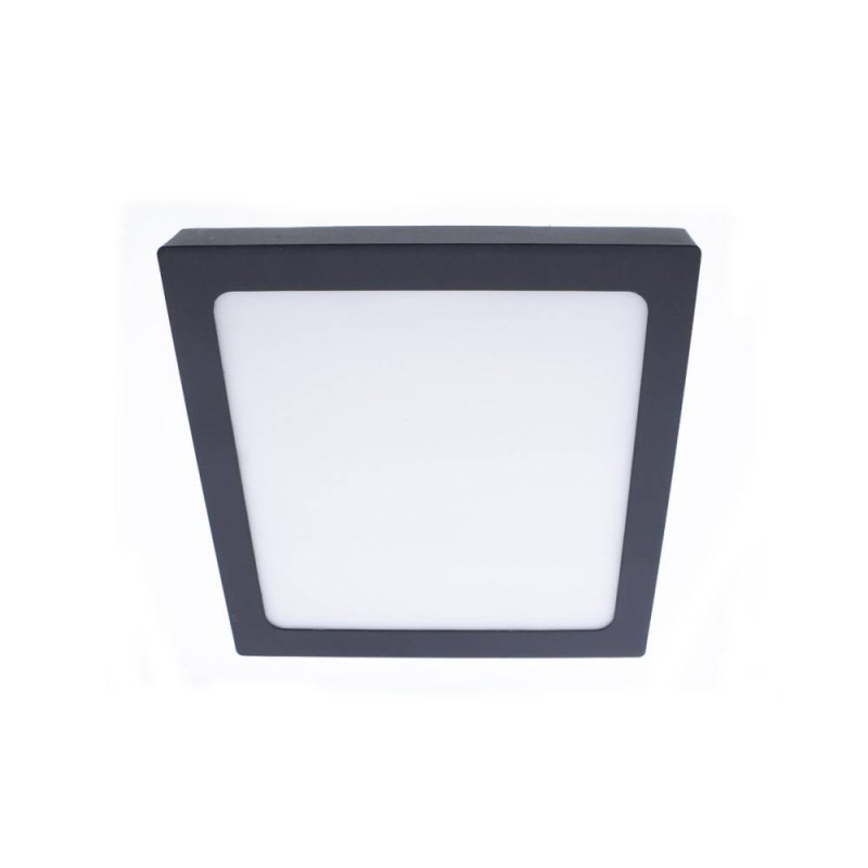 Plafón de techo Gelys cuadrado acabado antracita LED 30w 4000k 2700lm 30x30cm
