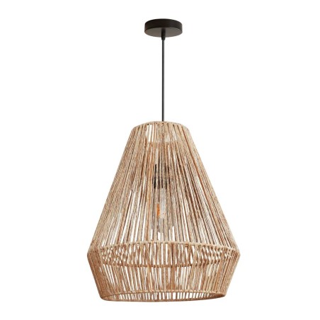 Lámpara de techo colgante Line 1 1xE27 acabado fibra natural estilo nórdico 35cm Ø
