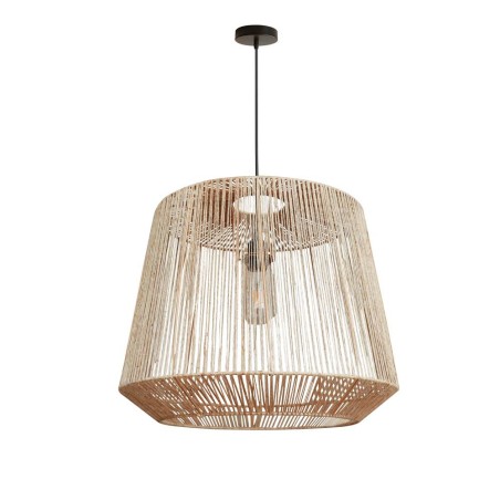 Lámpara de techo colgante Line 3 1xE27 acabado fibra natural estilo nórdico 50cm Ø