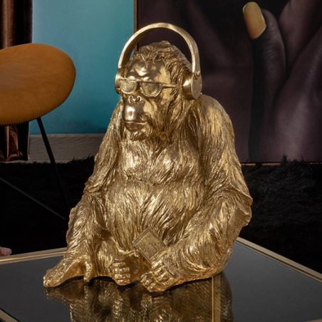 Figura Orangután Music  Pan de oro