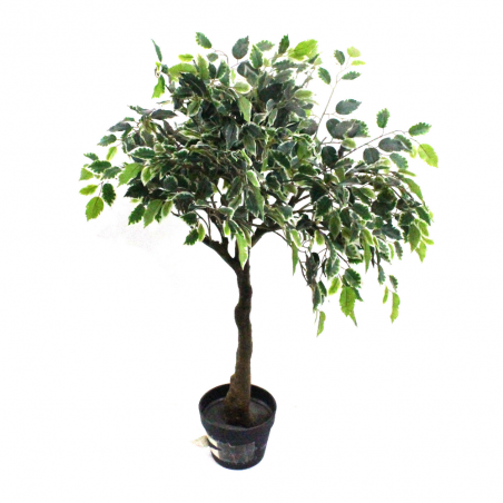 Árbol artificial Ficus en maceta decoración realista 100cm altura