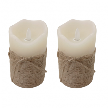 Pack 2 velas LED cera movimiento