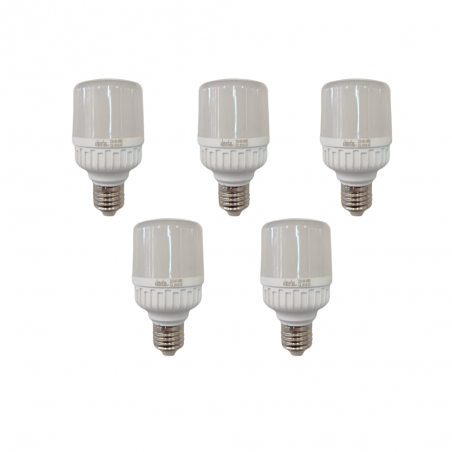 Pack 5 Bombillas LED E27 9W – 4000K (luz neutra)