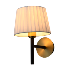 Aplique de pared Shira 1xE27 acabado oro envejecido / negro