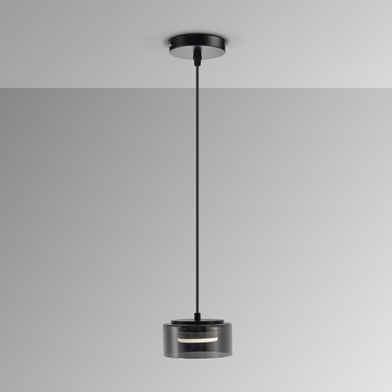 Lámpara de techo colgante Olaia ahumado