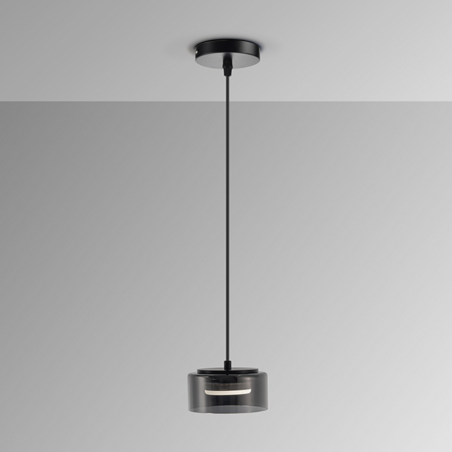 Lámpara de techo colgante Olaia ahumado