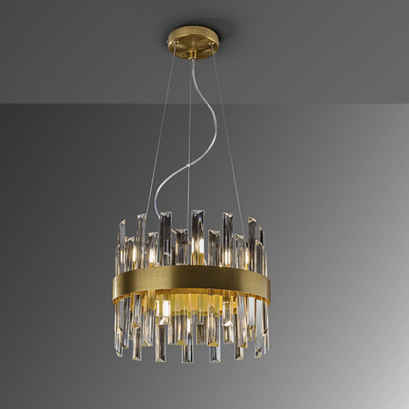 Lámpara de techo colgante Grace 10xG9 LED 4w 3000k acabado oro