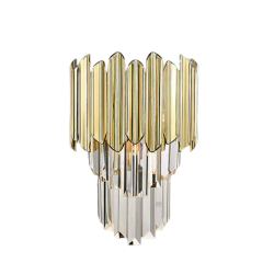 Aplique de pared Tiara 1xG9 LED 6w 3000k acabado cromo /oro