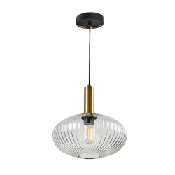 Lámpara de techo colgante Norma 1xE27 acabado transparente