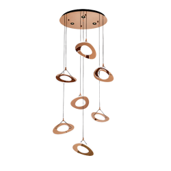 Lámpara de techo colgante Mirena LED 140w 2700k acabado oro / rosa