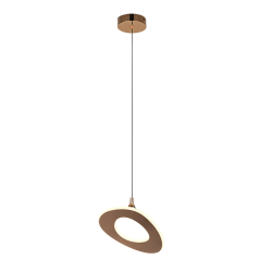 Lámpara de techo colgante  Mirena LED 20w 2700k acabado oro / rosa