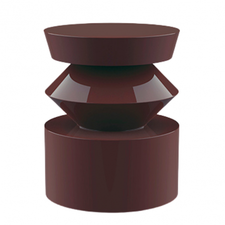 Mesa auxiliar Clon acabado rojo oscuro brillo