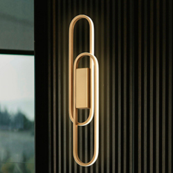 Aplique de pared Odele LED 24w 3000k integrado acabado dorado