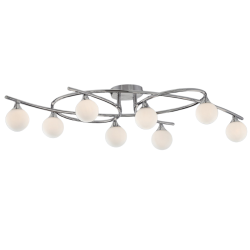 Plafón de techo Lotto 8xG9 acabado níquel satinado