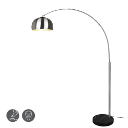 Lámpara de pie Argentina 1xE27 acabado níquel mate