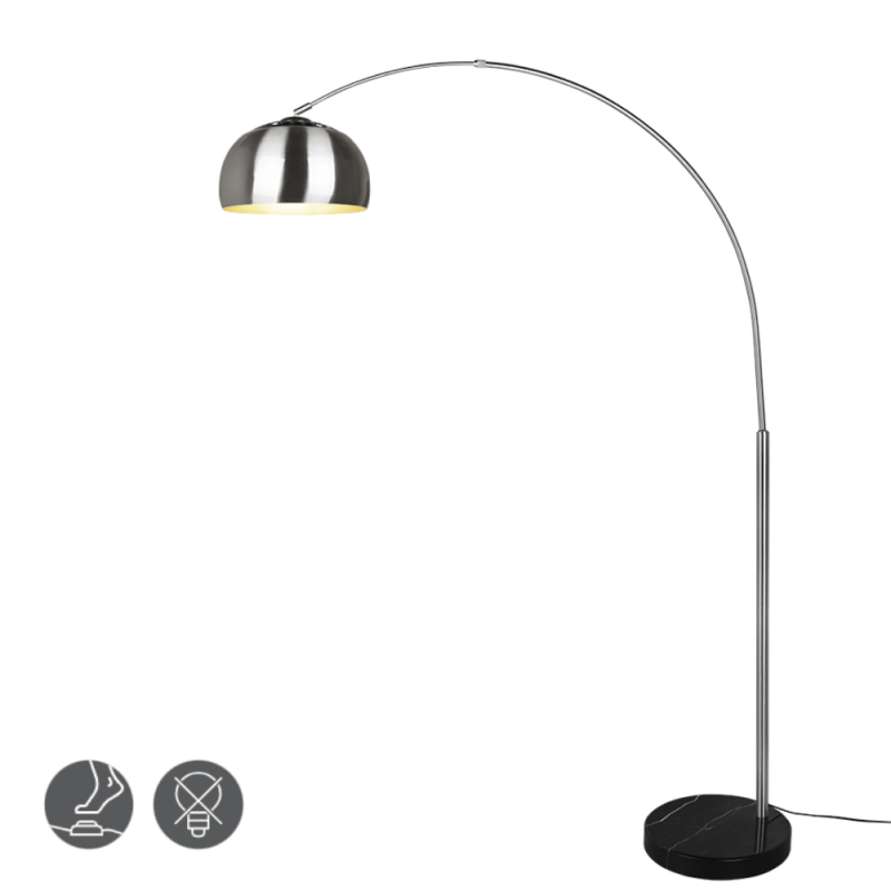 Lámpara de pie Argentina 1xE27 acabado níquel mate