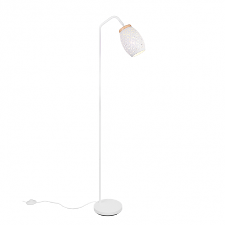 Lámpara de pie Bidar 1xE27 acabado blanco