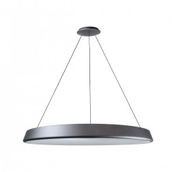 Lámpara de techo colgante Lizer LED 72w 3000k integrado acabado plata