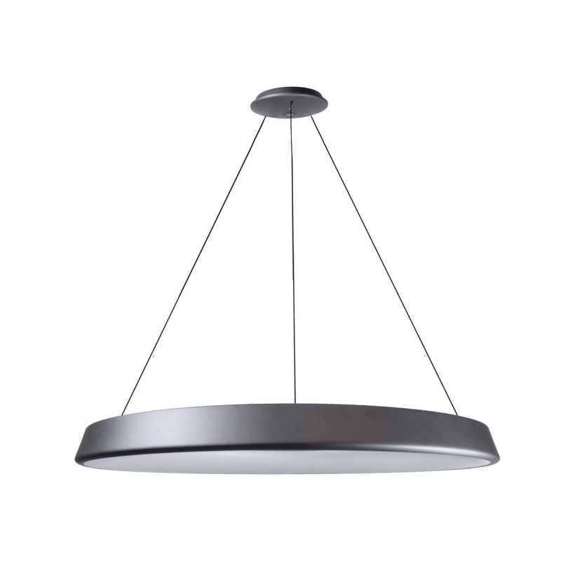 Lámpara de techo colgante Lizer LED 72w 3000k integrado acabado plata