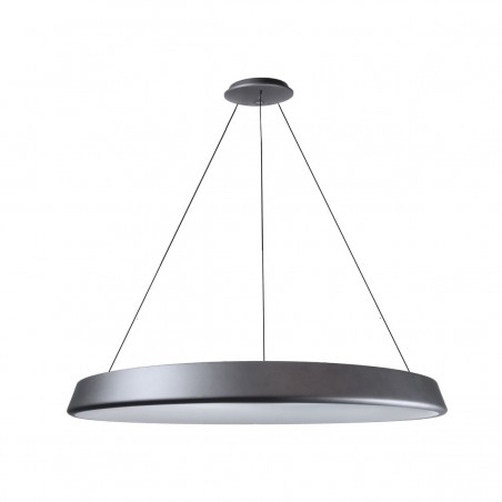 Lámpara de techo colgante Lizer LED 72w 3000k integrado acabado plata