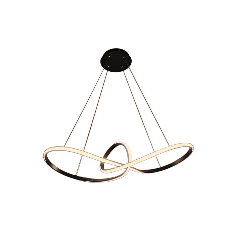 Lámpara de techo colgante Lidias 60w 3CCT acabado negro