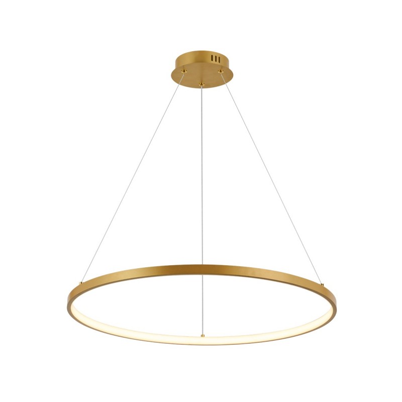 Lámpara de techo colgante Tiamis LED 52w 3000k integrado acabado dorado