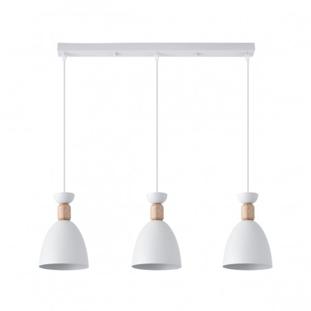 Lámpara de techo colgante Cloe 3xE27 acabado metal blanco