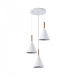 Lámpara de techo colgante Cala 3xE27 acabado blanco