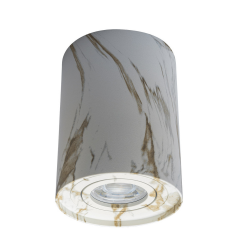 Foco de superficie Aros 1xGU10 acabado mármol blanco