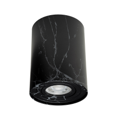 Foco de superficie Aros 1xGU10 acabado mármol negro