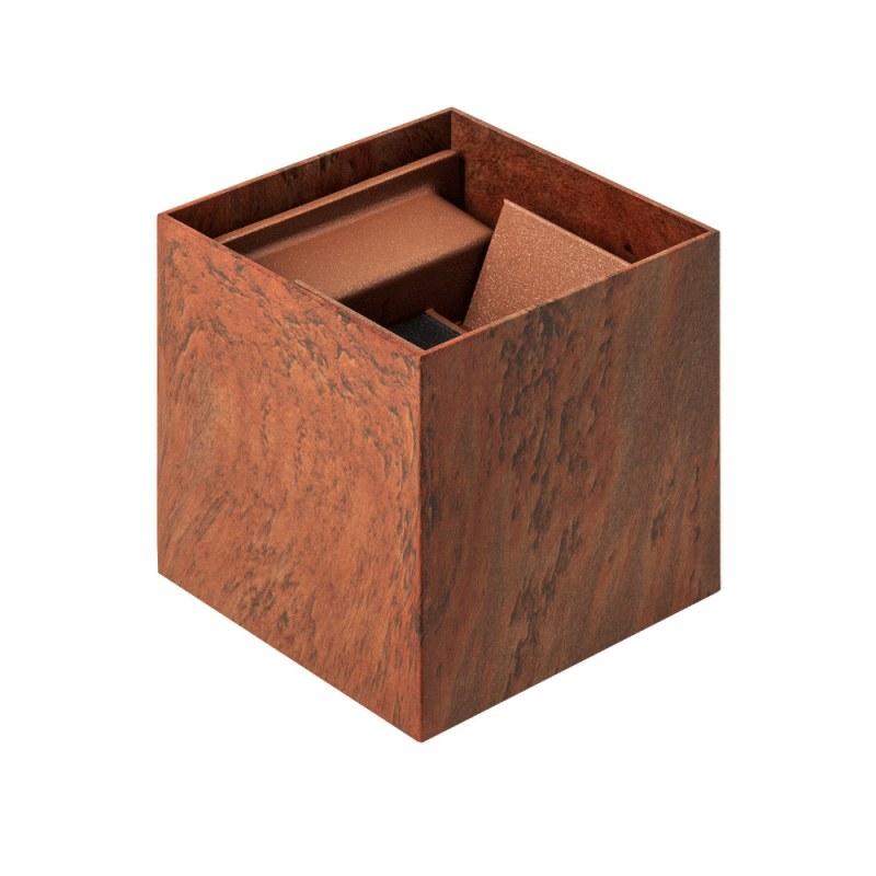 Aplique de pared Cubix LED 6w 4000k integrado acabado oxidado