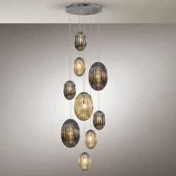 Lámpara de techo colgante Ovila 9xE27