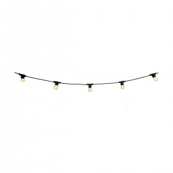 Guirnalda de exterior 5.7m 10xE27 sin bombillas