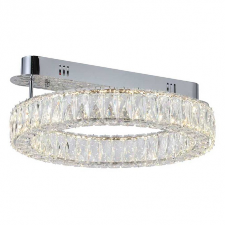 Plafón de techo Vivi LED 121w 3CCT acabado cromo estilo moderno  50cm Ø