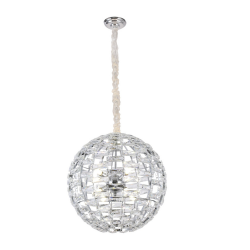 Lámpara de techo colgante Linz 8xG9 acabado cromo estilo moderno 45cm Ø