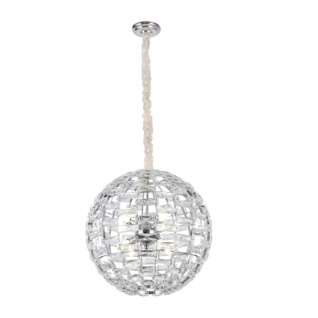 Lámpara de techo colgante Linz 8xG9 acabado cromo estilo moderno 45cm Ø