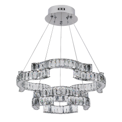 Lámpara de techo colgante Gmunden LED 58w 3CCT acabado cromo estilo moderno 60cm Ø