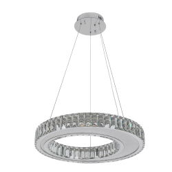 Lámpara de techo colgante Graz  LED 58w 3CCT acabado cromo estilo moderno 60cm Ø