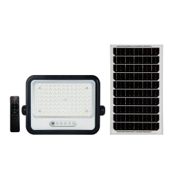 Poyector Solar LED 200w 7500-8000k acabado negro + mando a distancia IP65
