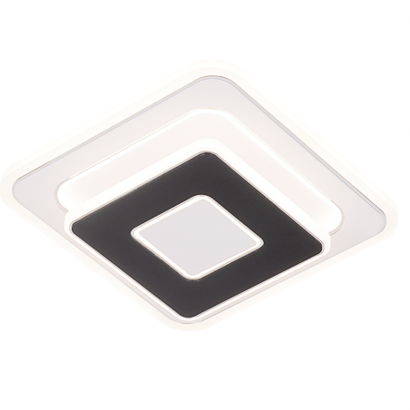 Plafón de techo Marcos Cuadrado LED 24w 3CCT acabado negro estilo moderno