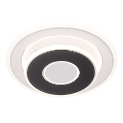 Plafón de techo Marcos Redondo LED 24w 3CCT acabado negro estilo moderno 26cm Ø