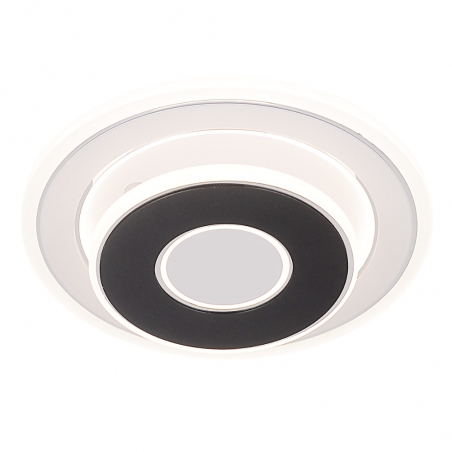 Plafón de techo Marcos Redondo LED 24w 3CCT acabado negro estilo moderno 26cm Ø